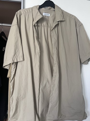 Jack jones kurzarmhemd beige - &,